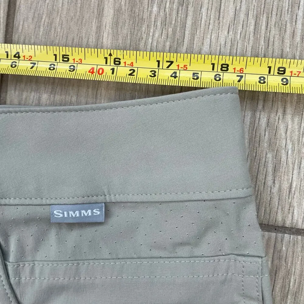 Simms Challenger Fishing Shorts Mens 36 Khaki Performance Stretch Cargo NWT 9